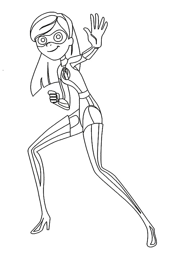 Desenho de Violet os Incríveis para Colorir e Pintar