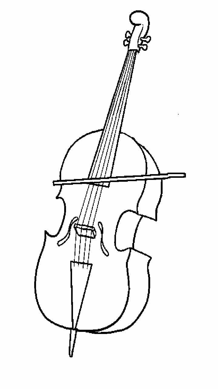 Violoncelo para Colorir e Pintar