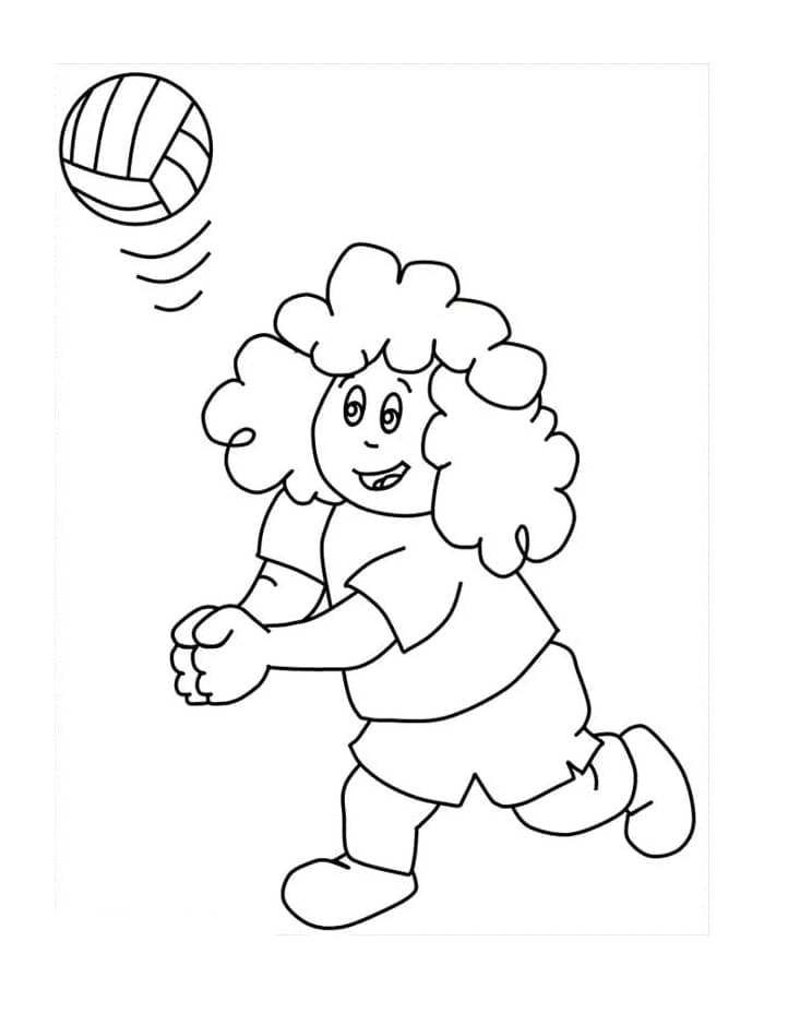 Desenho de Vôlei para Pintar Download
