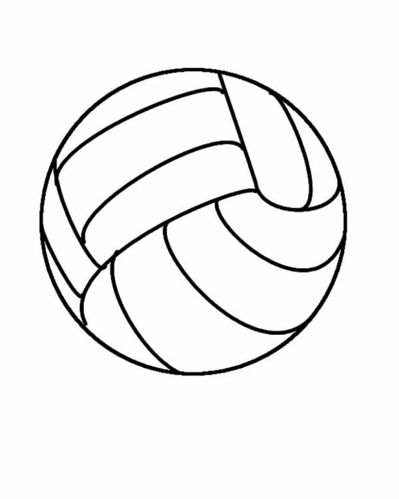 Desenho Imprimivel de Bola de Vôlei Pdf para Colorir e Pintar
