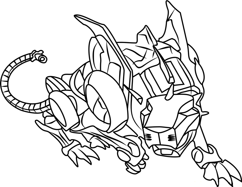 Desenho de Leão Vermelho Voltron Defensor Lendário para Colorir e Pintar