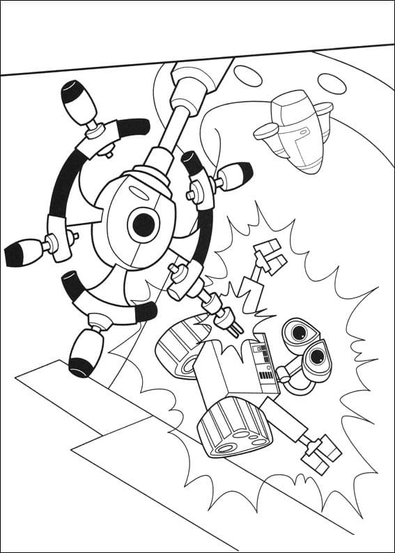 Desenho Auto e Wall e para Colorir e Pintar