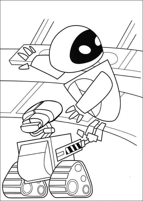 Desenho de Wall e para Colorir Download e Pintar