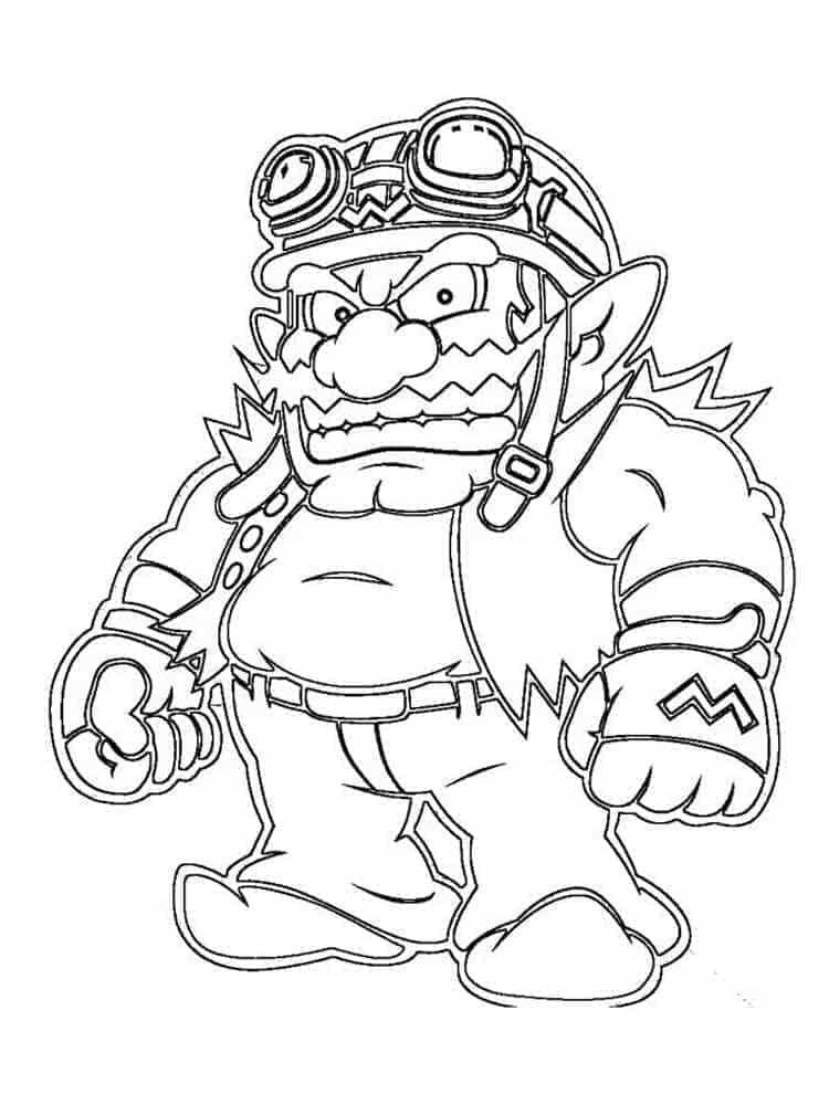 Desenho de Wario de Mário para Colorir e Pintar