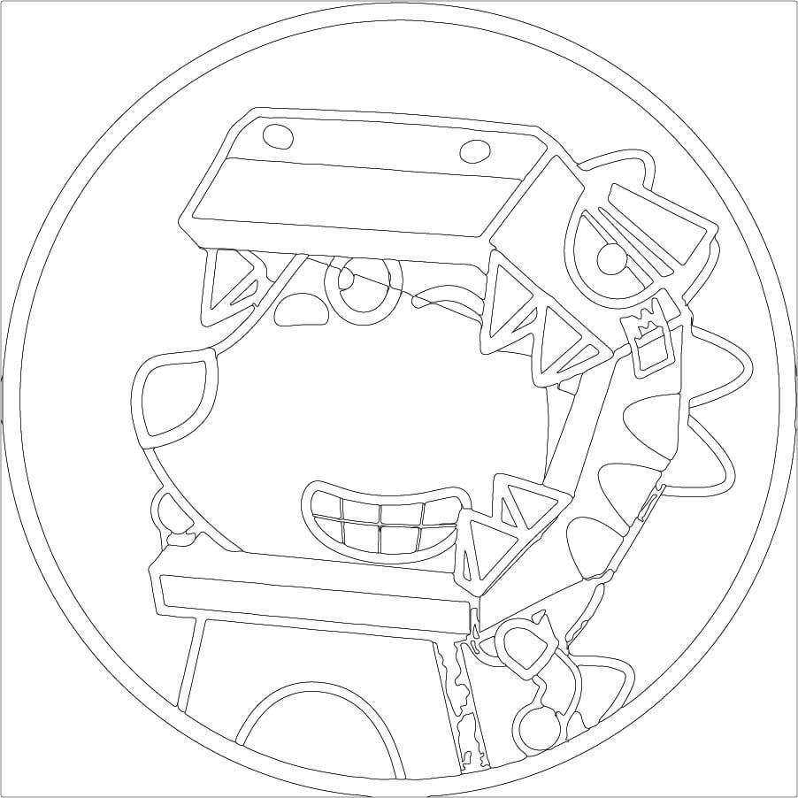 Desenho de Wolfoo Dino para Colorir e Pintar