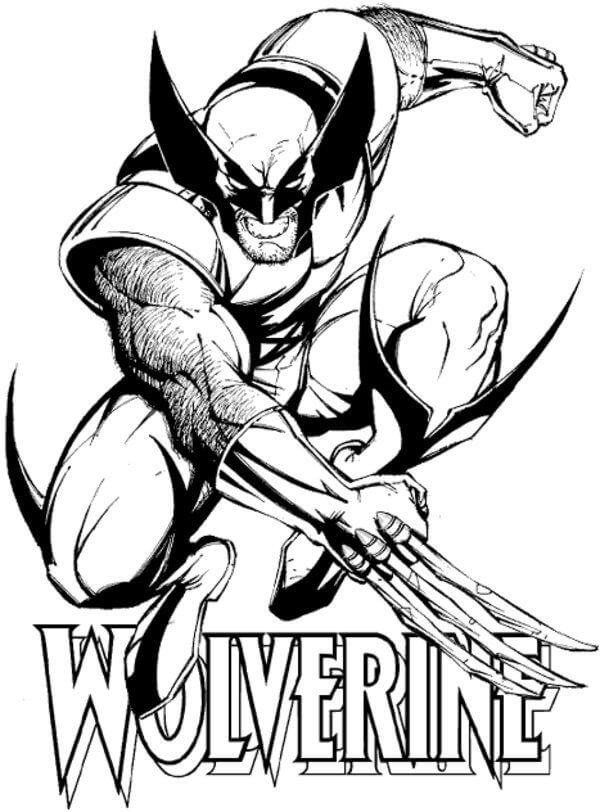 Desenho de Wolverine Fácil para Colorir Imprimivel e Pintar