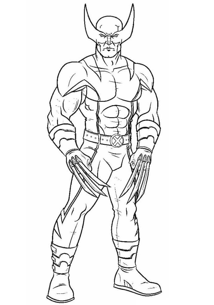 Desenho de Wolverine para Colorir Detalhado Pdf e Pintar