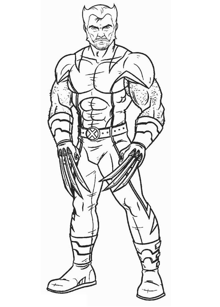 Desenho de Wolverine para Colorir e Baixar Pdf e Pintar