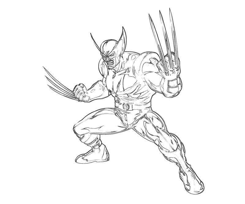 Desenho de Wolverine Super Herói para Pintar Pdf