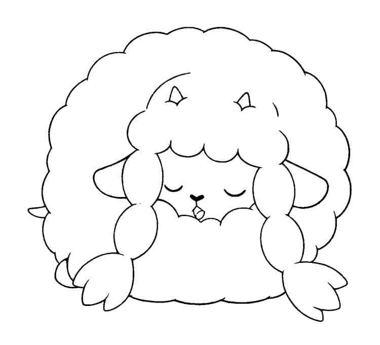 Desenho de Pokemon Wooloo para Crianças para Colorir e Pintar