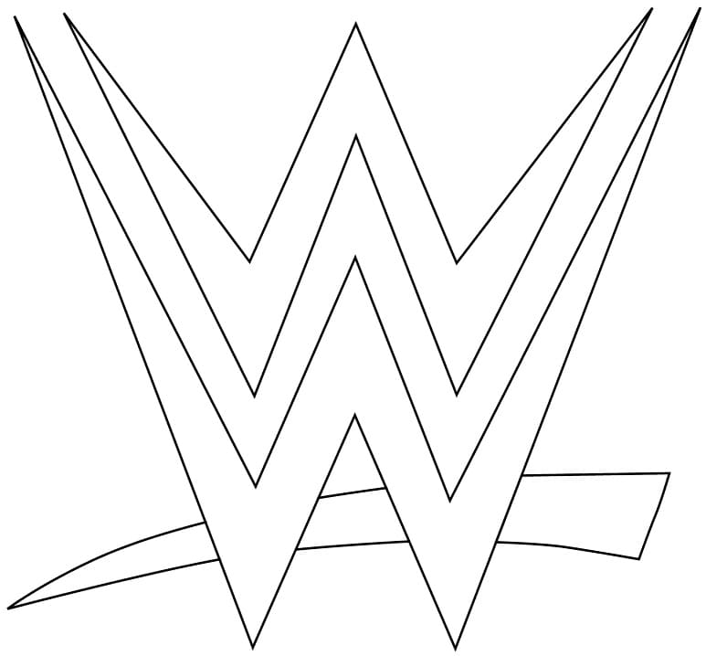 Desenho Logotipo da Wwe para Colorir e Pintar