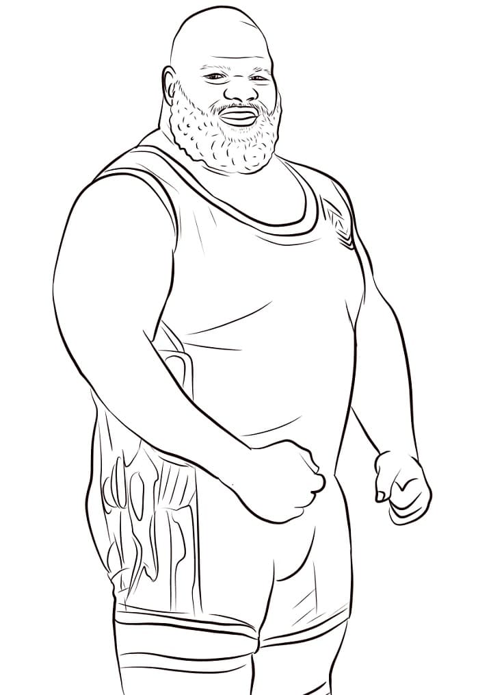Desenho Mark Henry para Colorir e Pintar