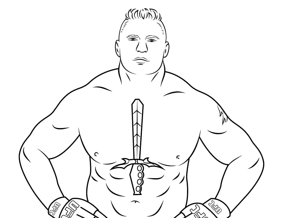 Desenho Wwe Brock Lesnar para Colorir e Pintar