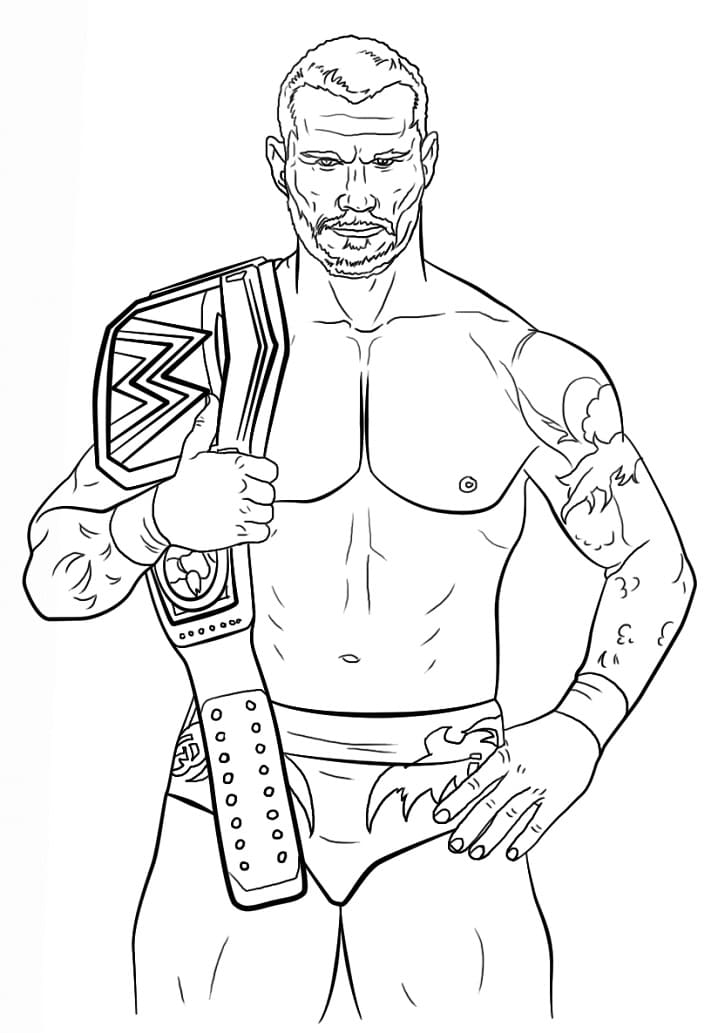 Desenho Wwe Randy Orton para Colorir e Pintar