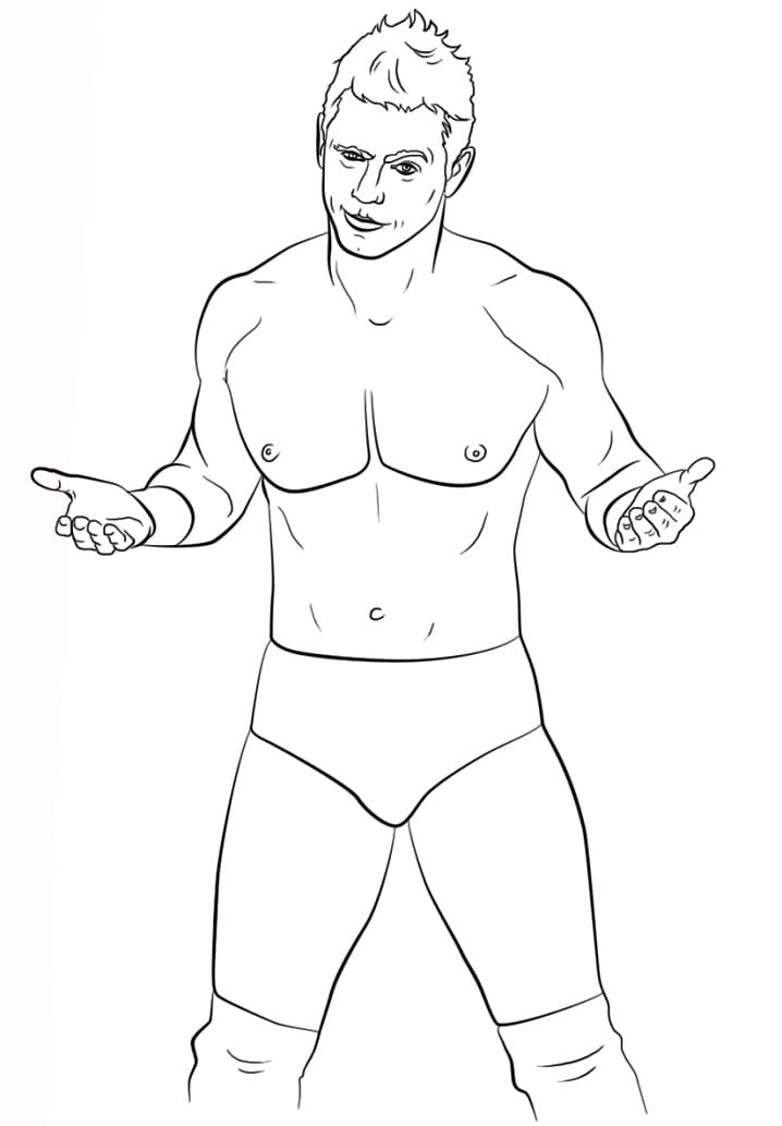 Desenho Wwe The Miz para Colorir e Pintar