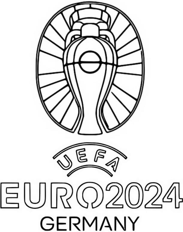 Desenho de Euro 2024 para Colorir e Pintar