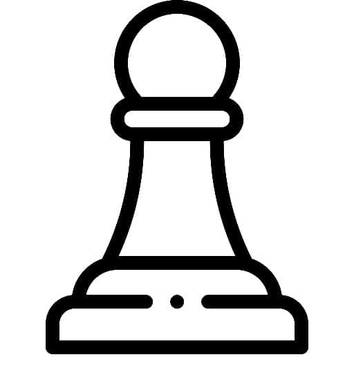 Desenho de Peão de Xadrez para Colorir e Pintar