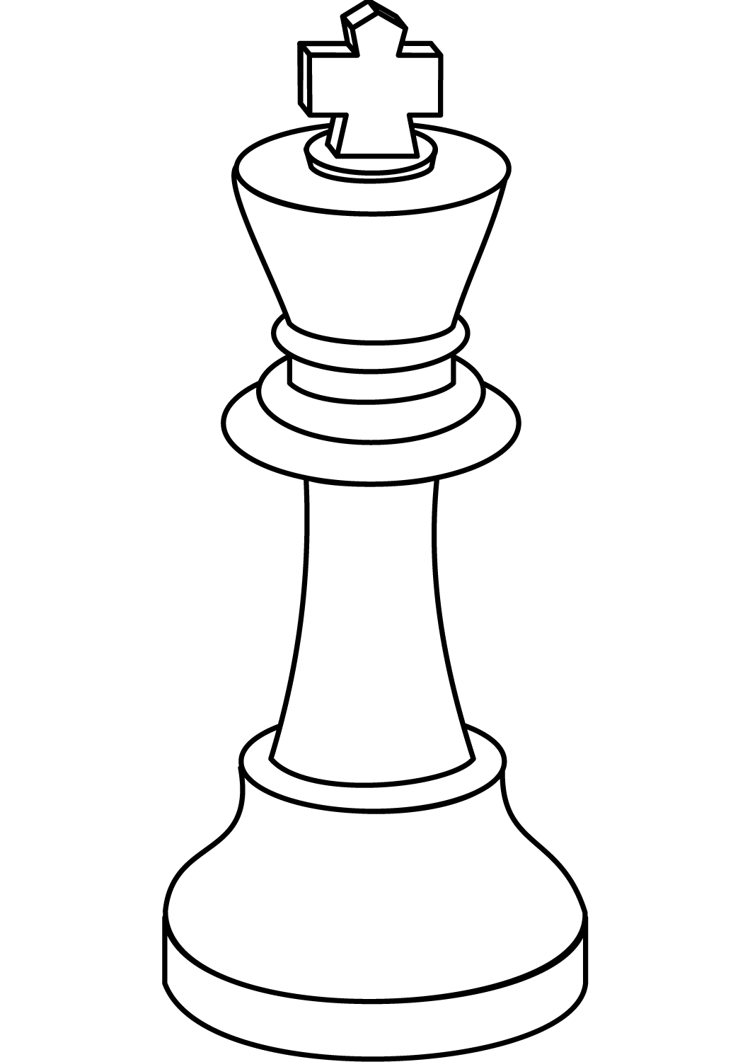 Desenho Rei Xadrez para Colorir e Pintar