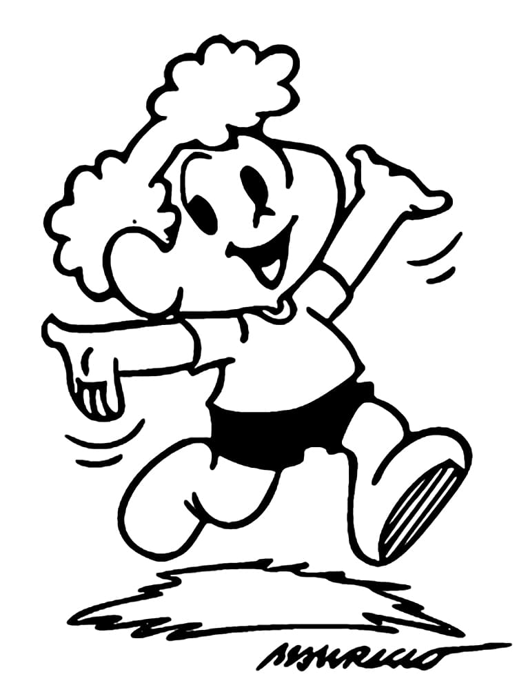 Desenho de Turma da Monica Xaveco para Colorir e Pintar