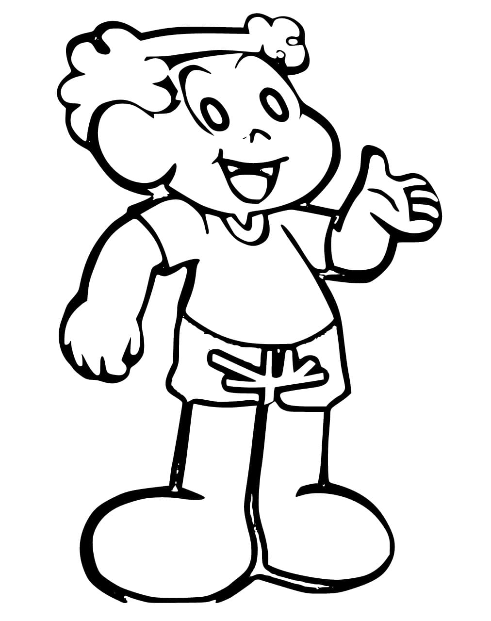 Desenho de Xaveco Sorrindo para Colorir e Pintar