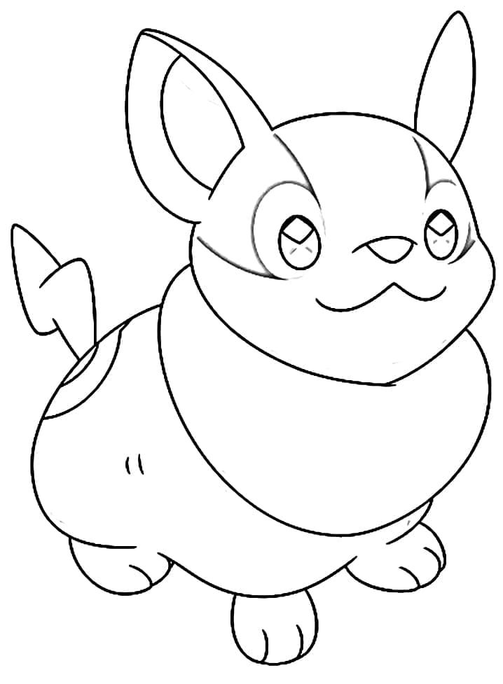 Desenho de Pokemon Yamper para Colorir e Pintar