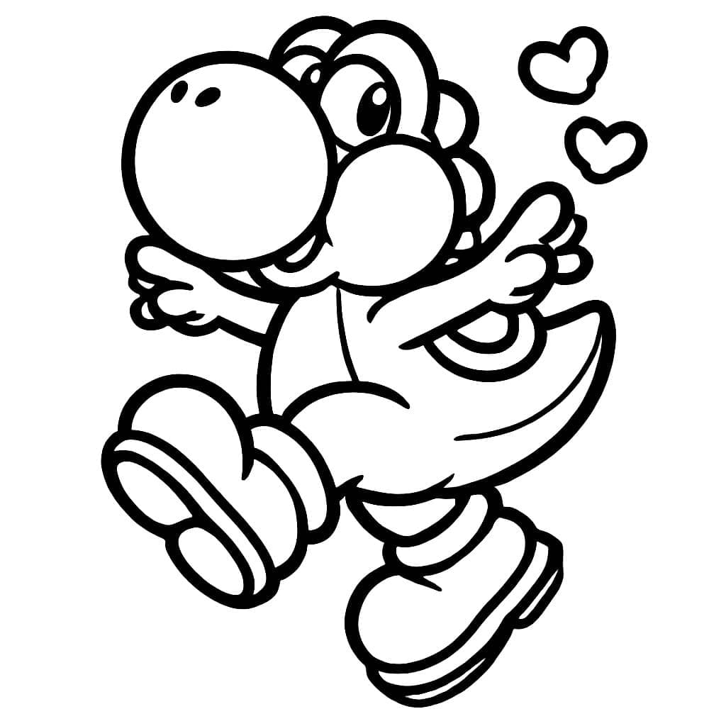 Desenho de Yoshi Amá para Colorir e Pintar