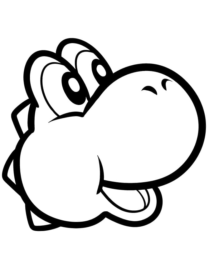 Desenho Cara de Yoshi para Colorir e Pintar