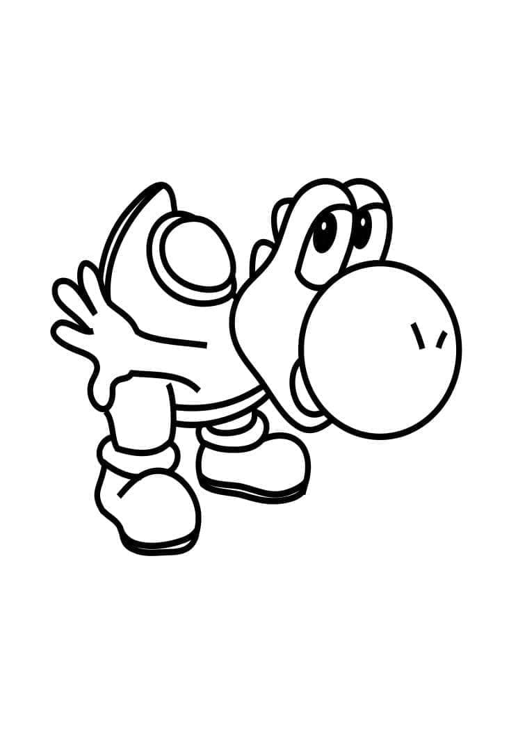 Desenho de Yoshi Download para Imprimir e Colorir e Pintar