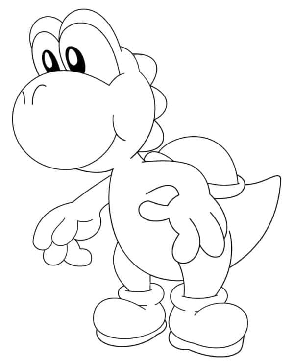 Desenho de Yoshi Grátis para Colorir e Pintar