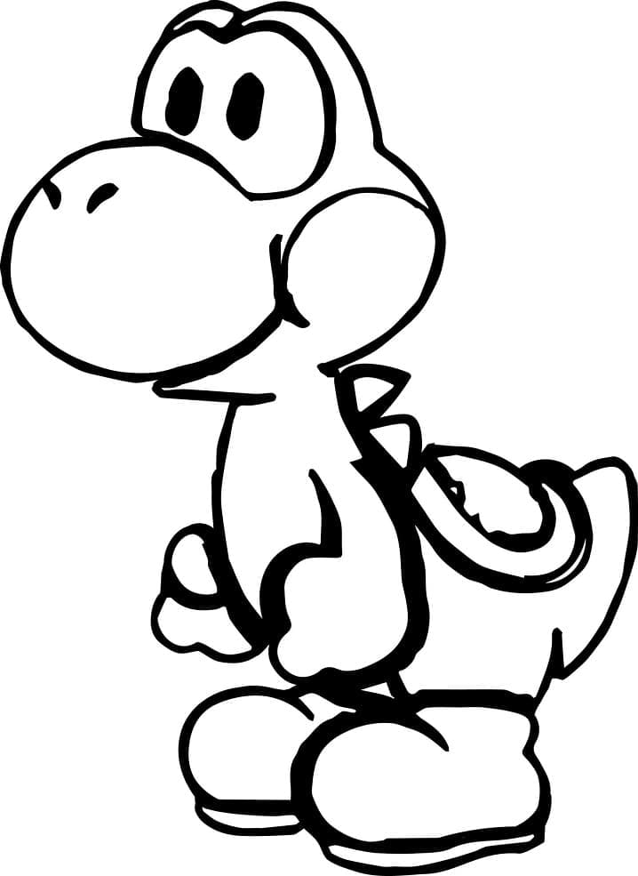 Desenho de Yoshi Imprimivel para Imprimir e Colorir e Pintar