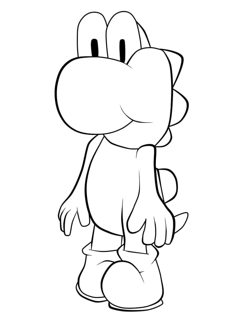 Desenho de Yoshi para Imprimir Pdf Grátis e Pintar