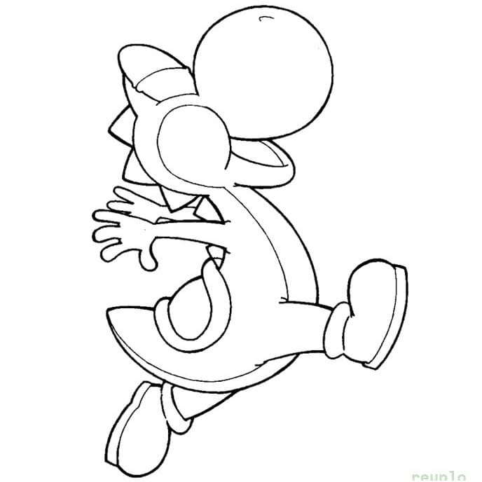 Desenho de Yoshi Pdf para Colorir e Pintar