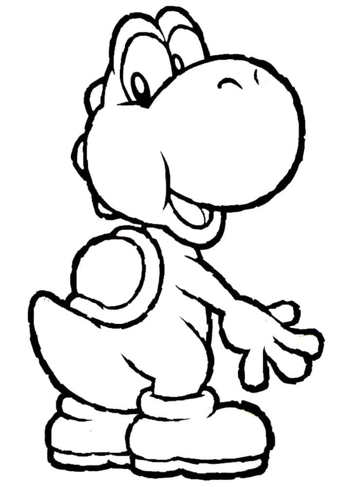 Desenho Yoshi Sorrindo para Colorir e Pintar