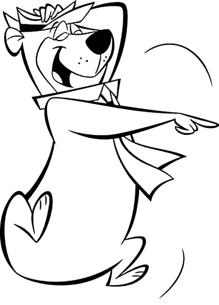 Desenho de Zé Colmeia Download para Colorir e Pintar