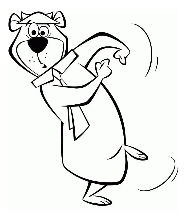 Desenho de Zé Colmeia Grátis para Colorir e Pintar