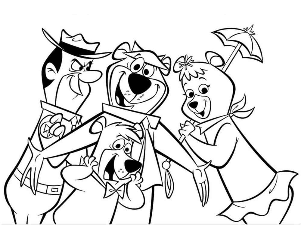 Desenho de Zé Colmeia Pdf para Colorir e Pintar