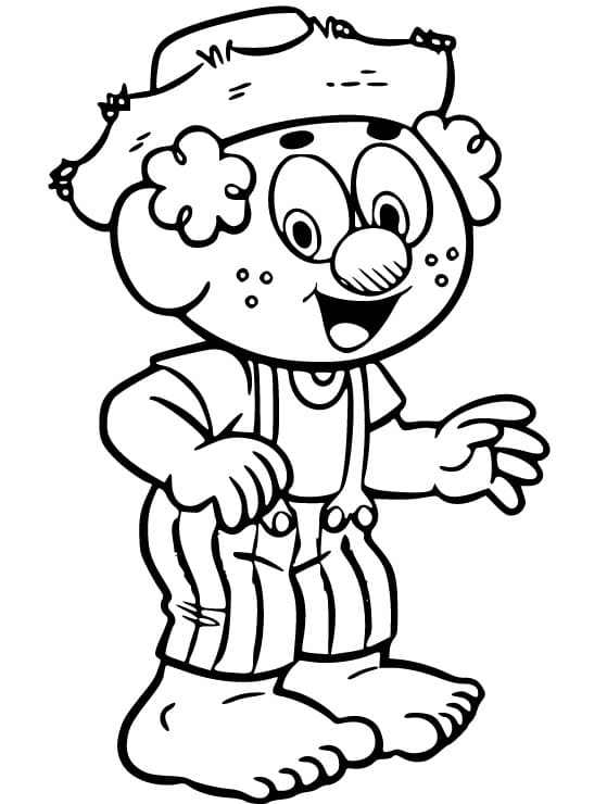 Desenho de Zé Lele Sorrindo para Colorir e Pintar