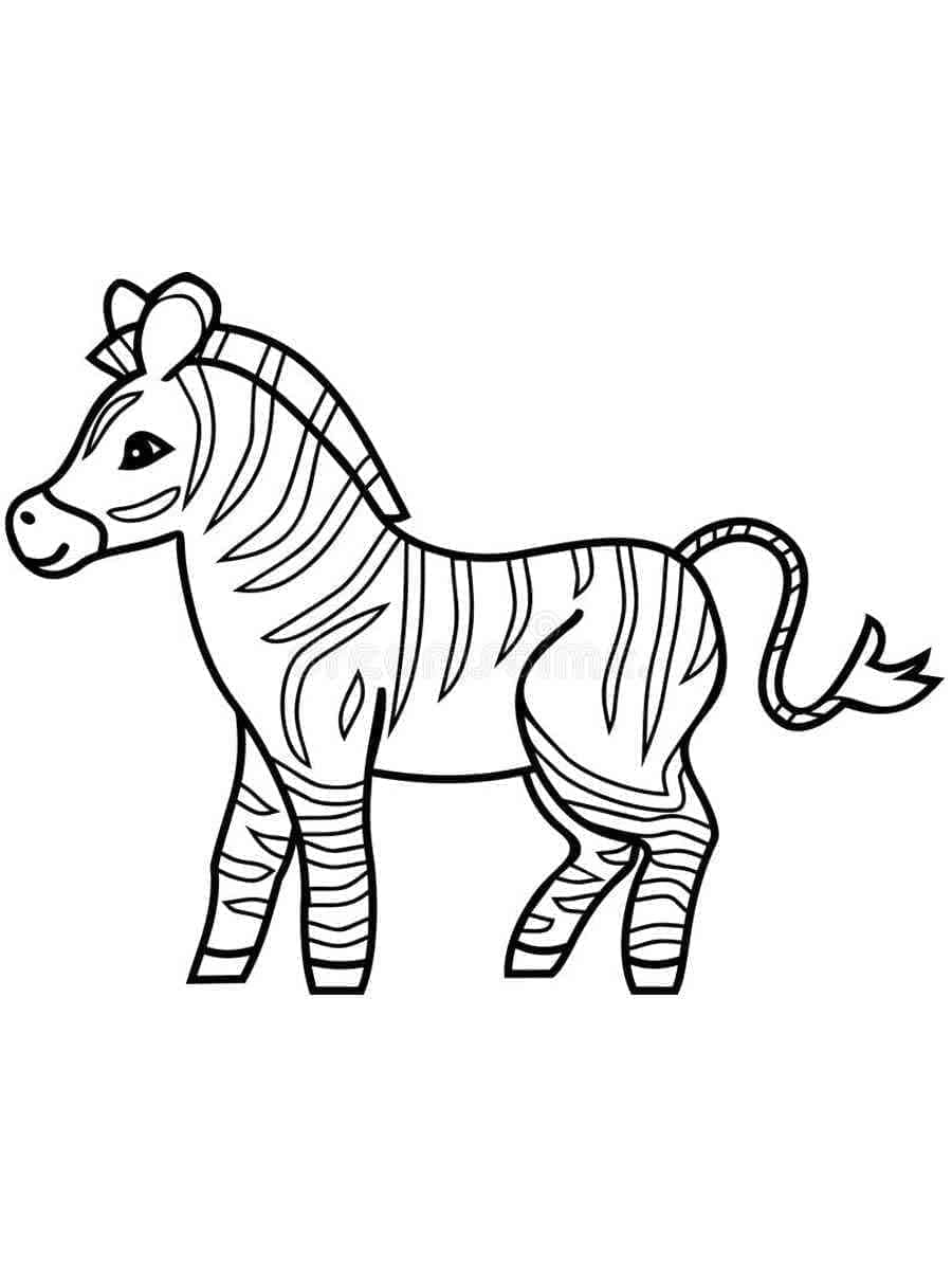 Desenho de Zebra Grátis para Colorir e Pintar