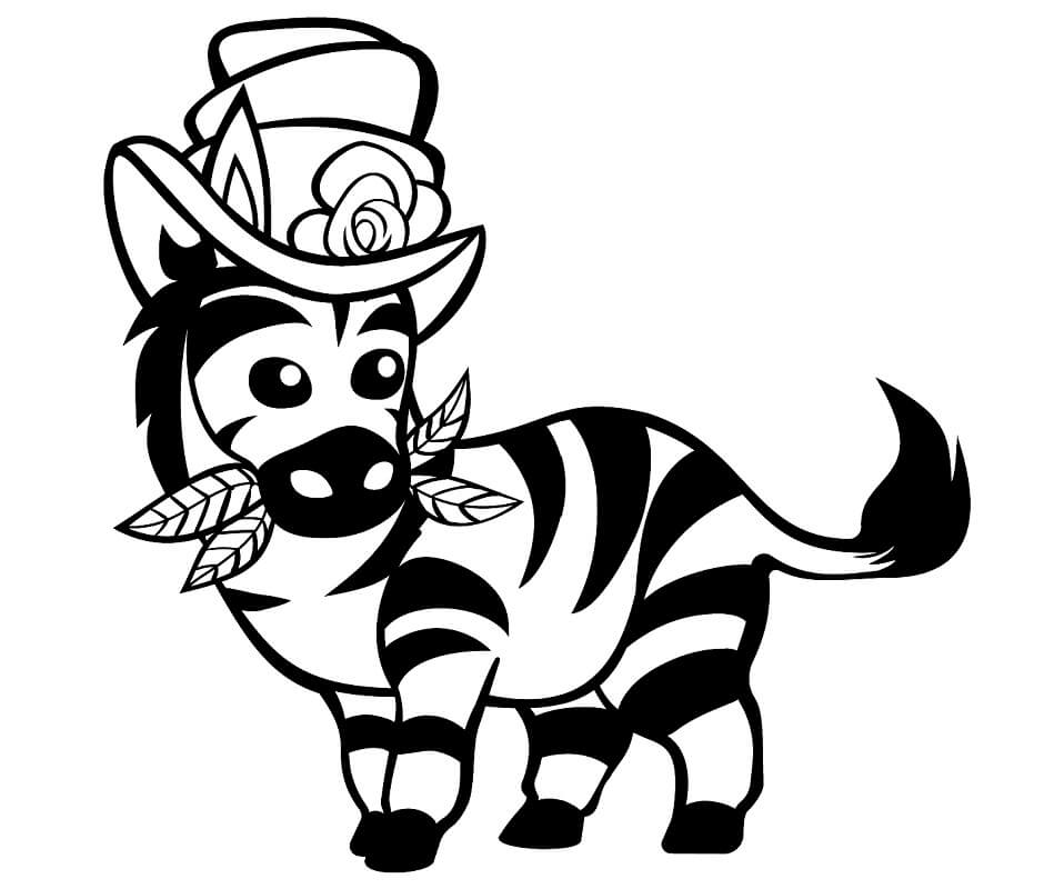 Desenho de Zebra para Colorir Pdf Grátis e Pintar