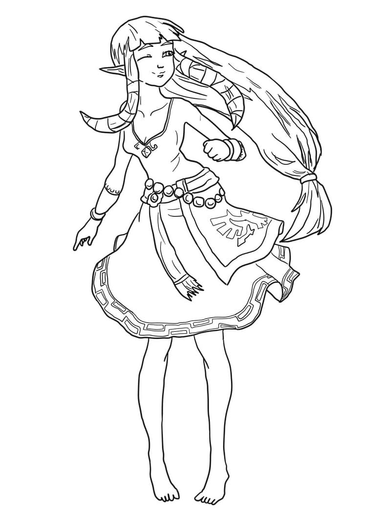 Desenho de Zelda Games para Colorir Online Download e Pintar