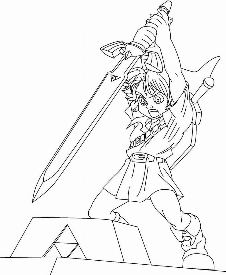 Desenho de Zelda Games para Imprimir Imprimivel e Pintar