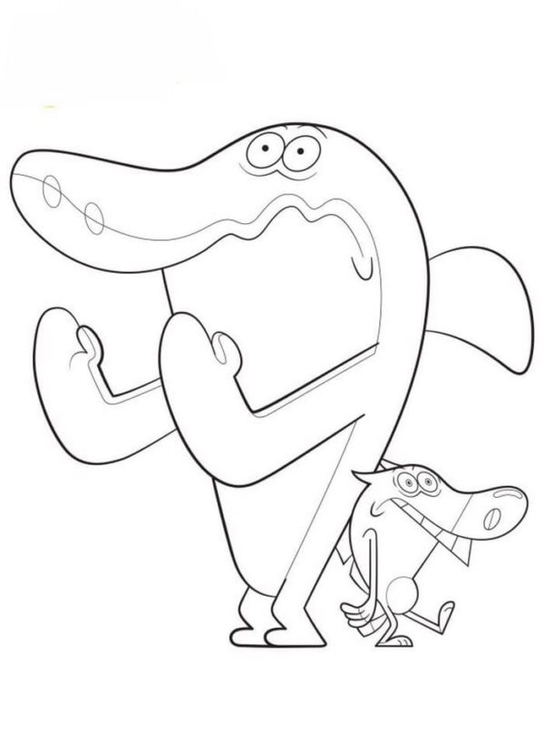 Desenho de Zig e Sharko Download Grátis para Colorir e Pintar