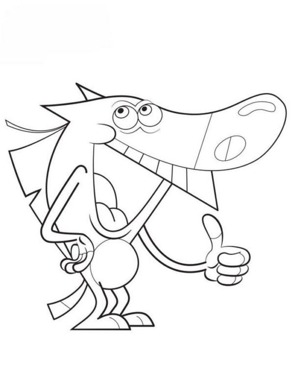 Desenho de Zig e Sharko Download para Colorir e Pintar