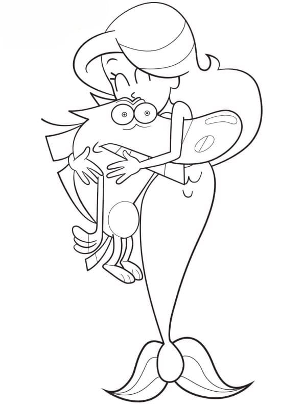 Desenho de Zig e Sharko para Pintar Grátis Download