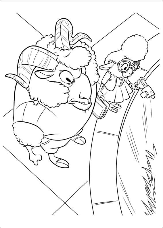 Desenho Bellwether de Zootopia para Colorir e Pintar