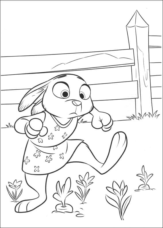 Desenho Judy de Zootopia para Colorir e Pintar