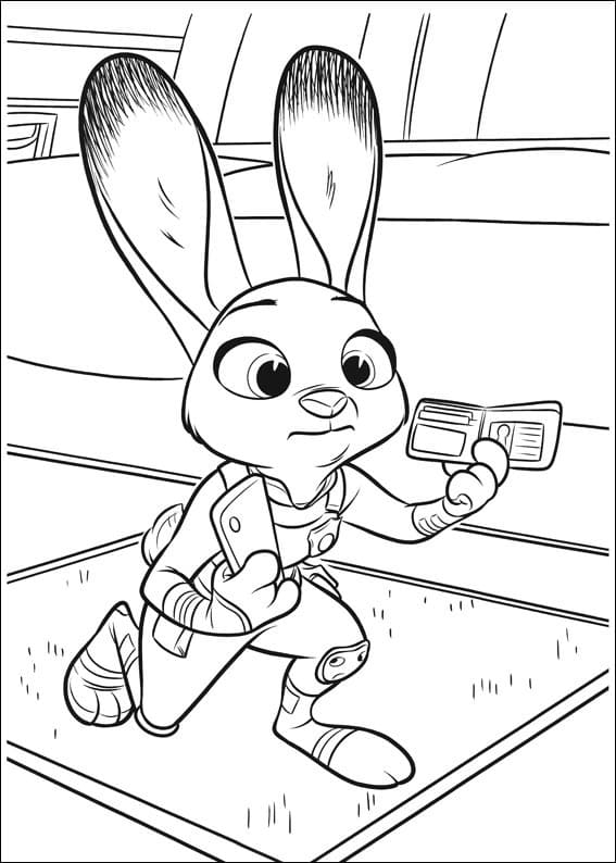 Desenho Judy Zootopia para Colorir e Pintar